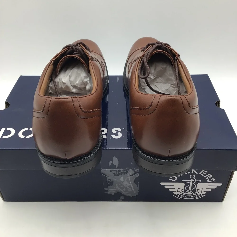 Dockers Garfield Mens Tan Cap Toe Oxford Dress Shoes Size 11 M 90-36452 NEW